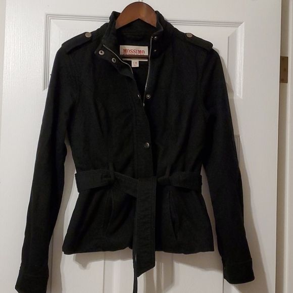 Massimo Supply Co. Black Jacket with Belt - Picture 1 of 4